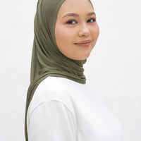 Everyday Hijabs GLOWco Exclusive Bamboo Butterfly Tri Scarf in Olive