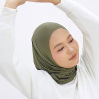 Everyday Hijabs GLOWco Exclusive Bamboo Butterfly Tri Scarf in Olive