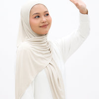 Everyday Hijabs GLOWco Exclusive Bamboo Butterfly Tri Scarf in Oyster