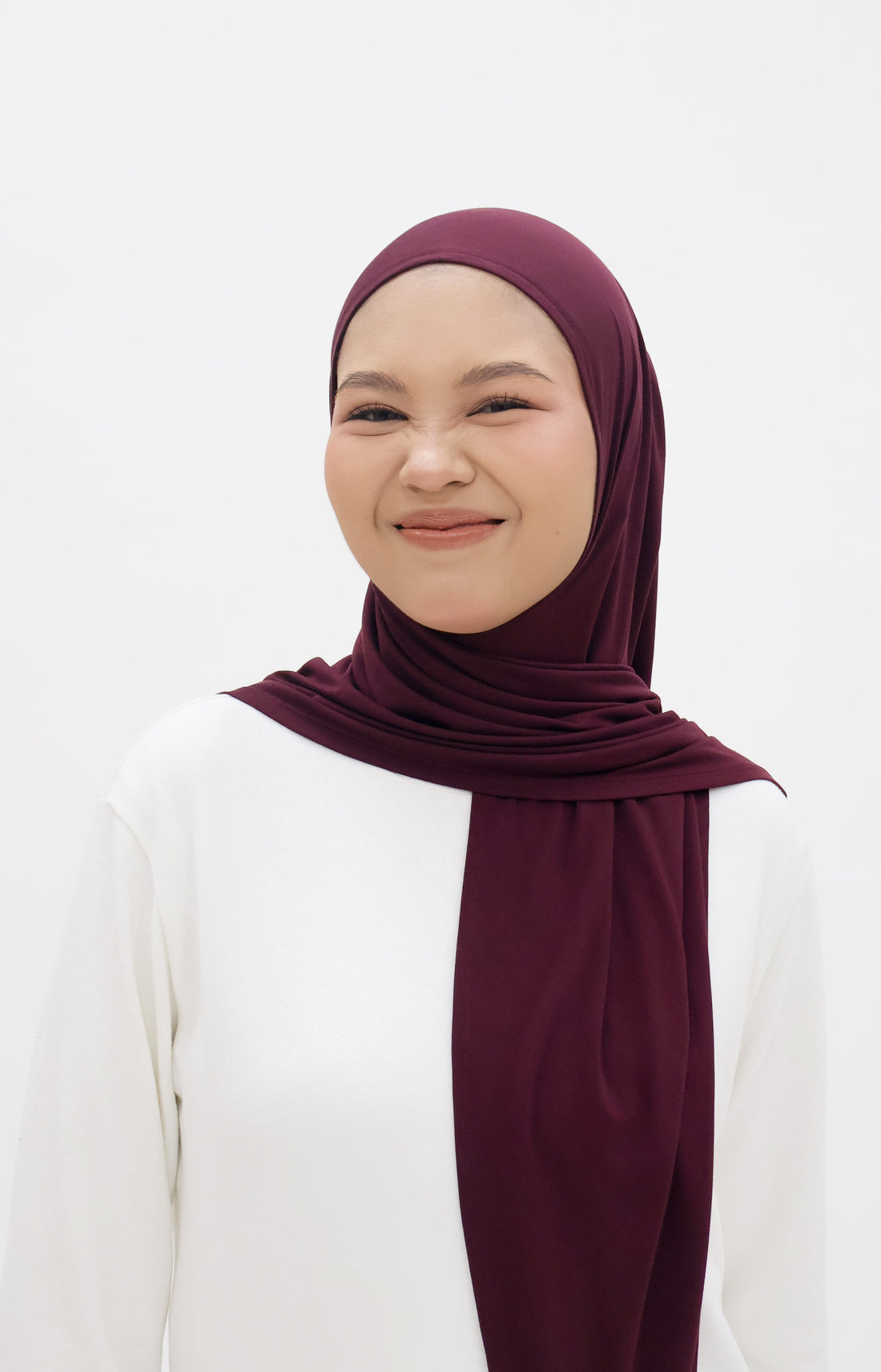Everyday Hijabs GLOWco Exclusive Bamboo Butterfly Tri Scarf in Plum