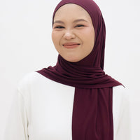 Everyday Hijabs GLOWco Exclusive Bamboo Butterfly Tri Scarf in Plum