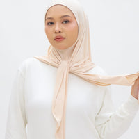 Everyday Hijabs GLOWco Exclusive Bamboo Butterfly Tri Scarf in Soft Peach