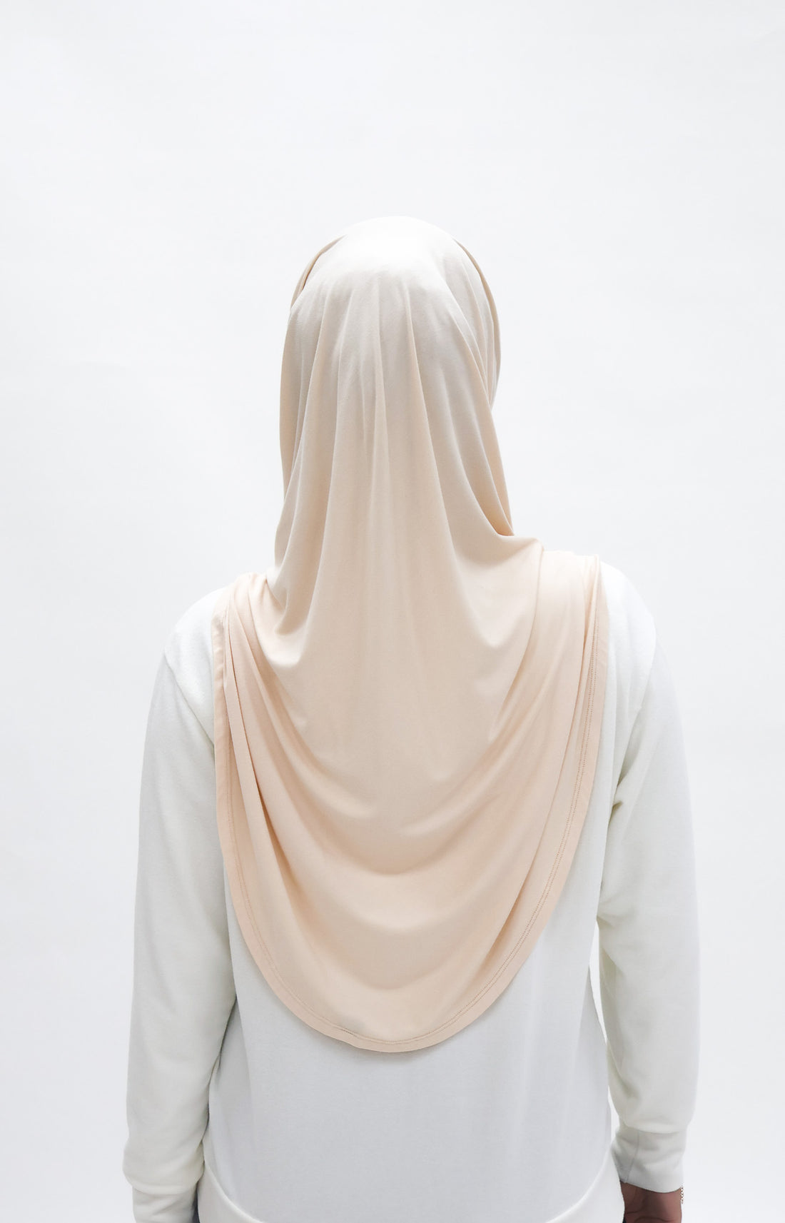 Everyday Hijabs GLOWco Exclusive Bamboo Butterfly Tri Scarf in Soft Peach