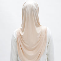 Everyday Hijabs GLOWco Exclusive Bamboo Butterfly Tri Scarf in Soft Peach