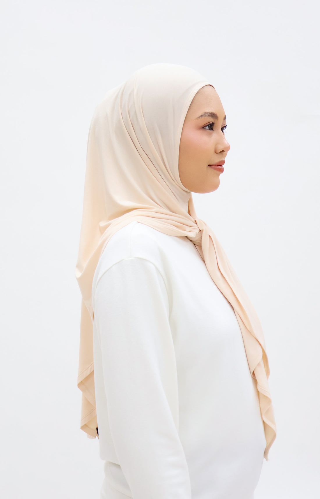 Everyday Hijabs GLOWco Exclusive Bamboo Butterfly Tri Scarf in Soft Peach