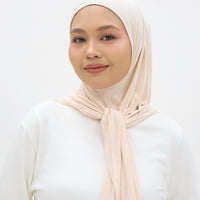 Everyday Hijabs GLOWco Exclusive Bamboo Butterfly Tri Scarf in Soft Peach