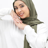 Everyday Hijabs GLOWco Exclusive Bamboo Shawl (with inner) in Olive