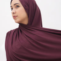Everyday Hijabs GLOWco Exclusive Bamboo Shawl (with inner) in Plum