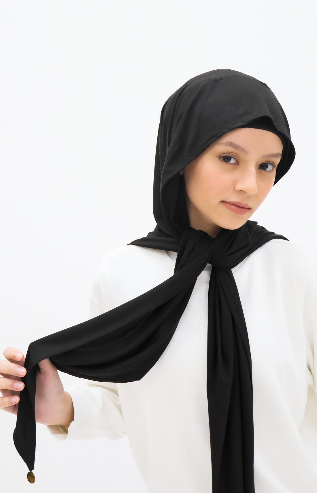 Everyday Hijabs GLOWco Exclusive Bamboo Tri Scarf (with inner) in Black