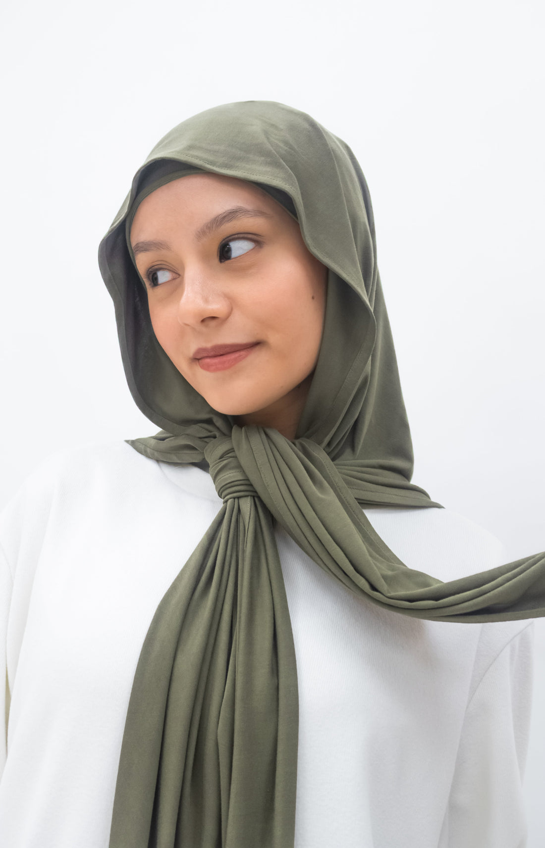 Everyday Hijabs GLOWco Exclusive Bamboo Tri Scarf (with inner) in Olive