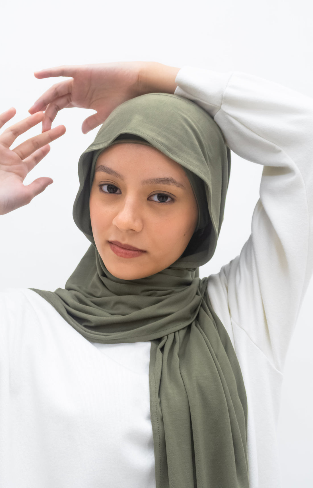 Everyday Hijabs GLOWco Exclusive Bamboo Tri Scarf (with inner) in Olive