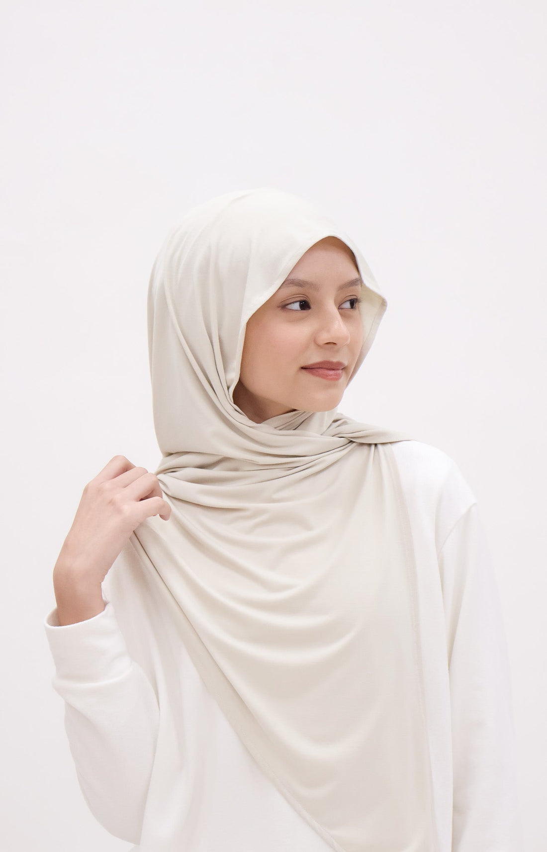 Everyday Hijabs GLOWco Exclusive Bamboo Tri Scarf (with inner) in Oyster
