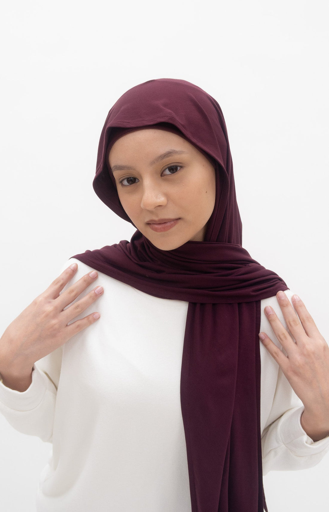 Everyday Hijabs GLOWco Exclusive Bamboo Tri Scarf (with inner) in Plum