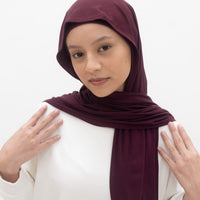 Everyday Hijabs GLOWco Exclusive Bamboo Tri Scarf (with inner) in Plum