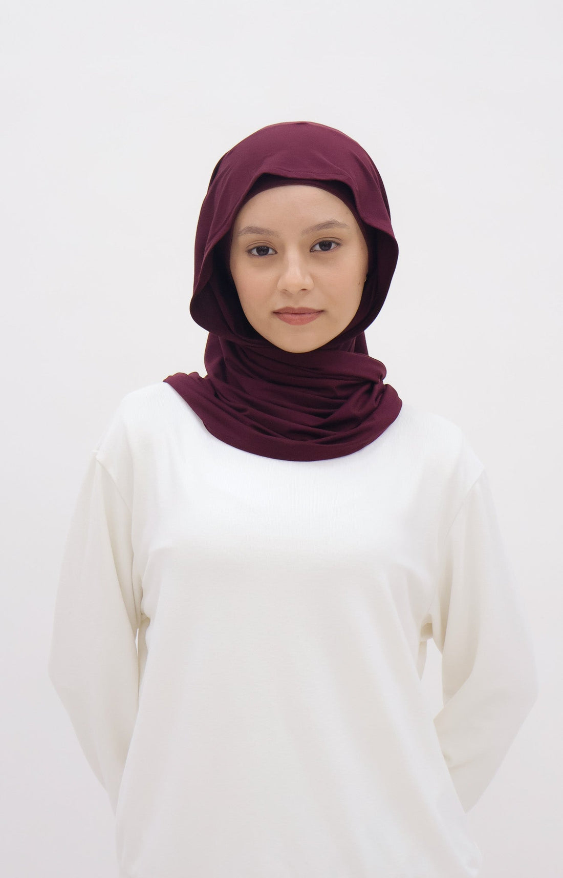 Everyday Hijabs GLOWco Exclusive Bamboo Tri Scarf (with inner) in Plum