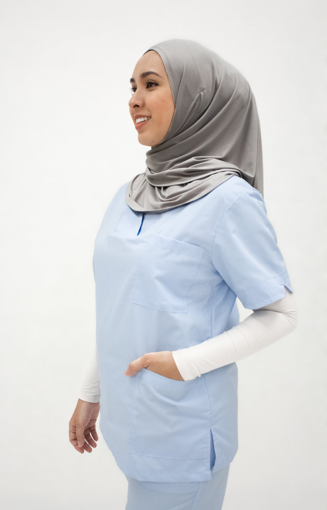 Sports Hijabs GLOWco Exclusive Essential Glow Hijab in Grey