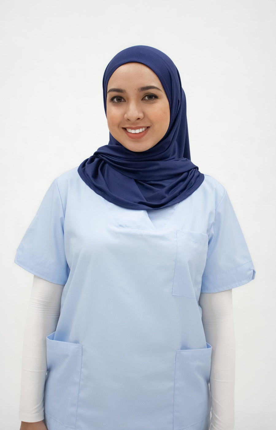 Sports Hijabs GLOWco Exclusive Essential Glow Hijab in Navy Blue