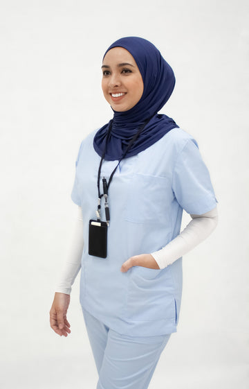 Sports Hijabs GLOWco Exclusive Essential Glow Hijab in Navy Blue