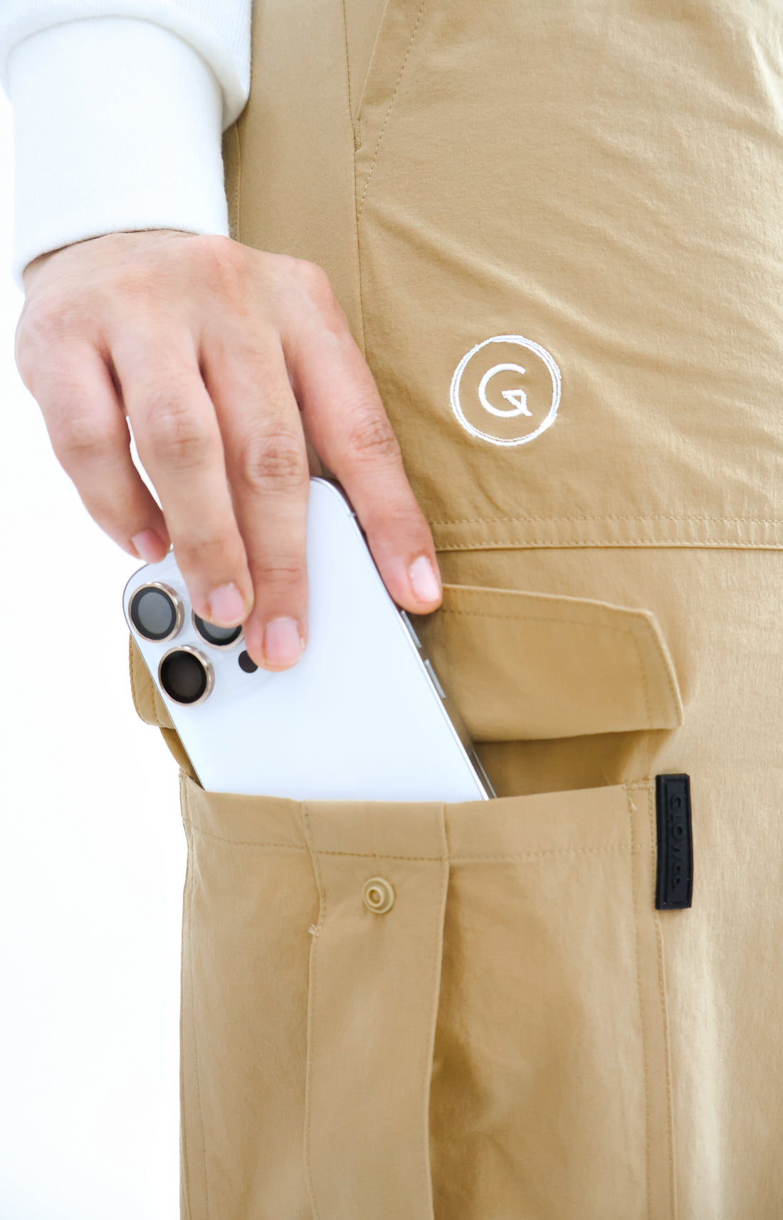 Bottoms GLOWco Exclusive Everyday Street Cargo Pants in Khaki