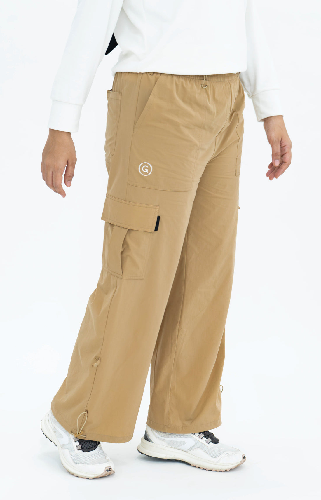 Bottoms GLOWco Exclusive Everyday Street Cargo Pants in Khaki