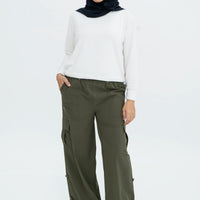 Bottoms GLOWco Exclusive Everyday Street Cargo Pants in Olive