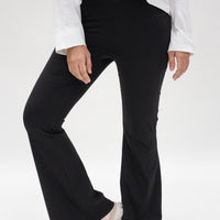 Bottoms GLOWco Exclusive Fit & Flare High Waisted Pocket Pants in Black