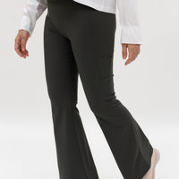 Bottoms GLOWco Exclusive Fit & Flare High Waisted Pocket Pants in Graphite