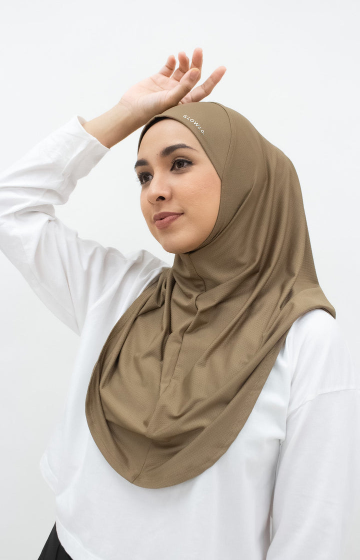 Sports Hijabs GLOWco Exclusive Instant Maxi in Cocoa Brown