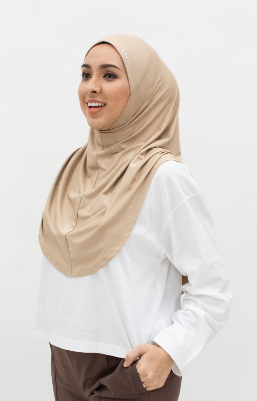 Sports Hijabs GLOWco Exclusive Instant Maxi in Cuban Sand