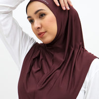 Sports Hijabs GLOWco Exclusive Instant Maxi in Deep Red