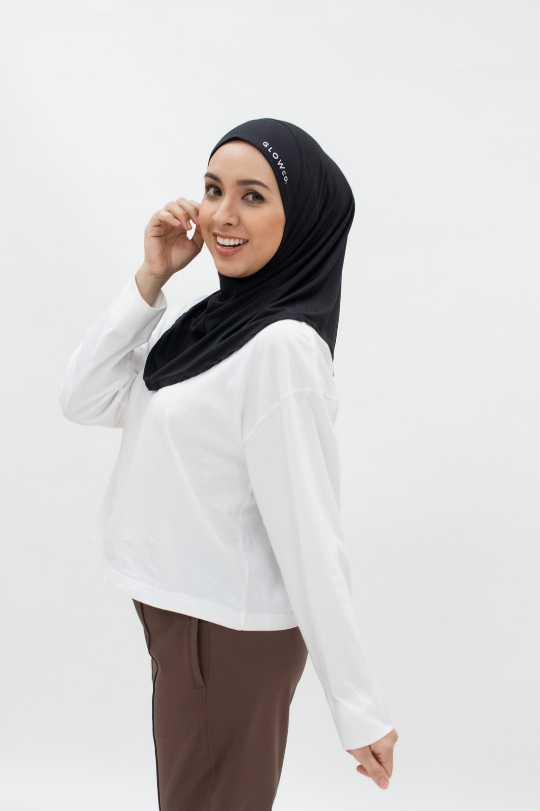 Sports Hijabs GLOWco Exclusive Instant Mini in Black