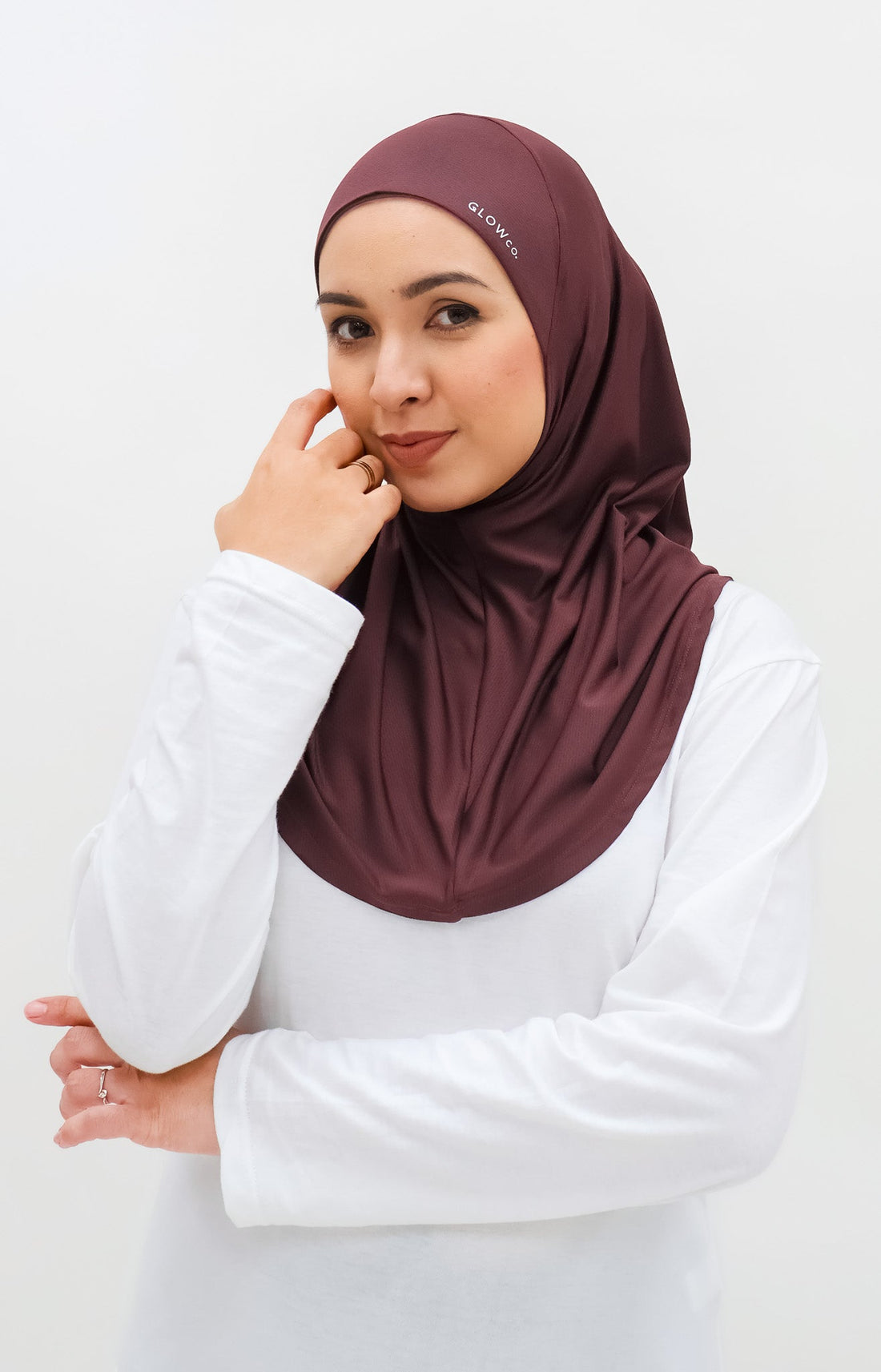 Sports Hijabs GLOWco Exclusive Instant Mini in Deep Red