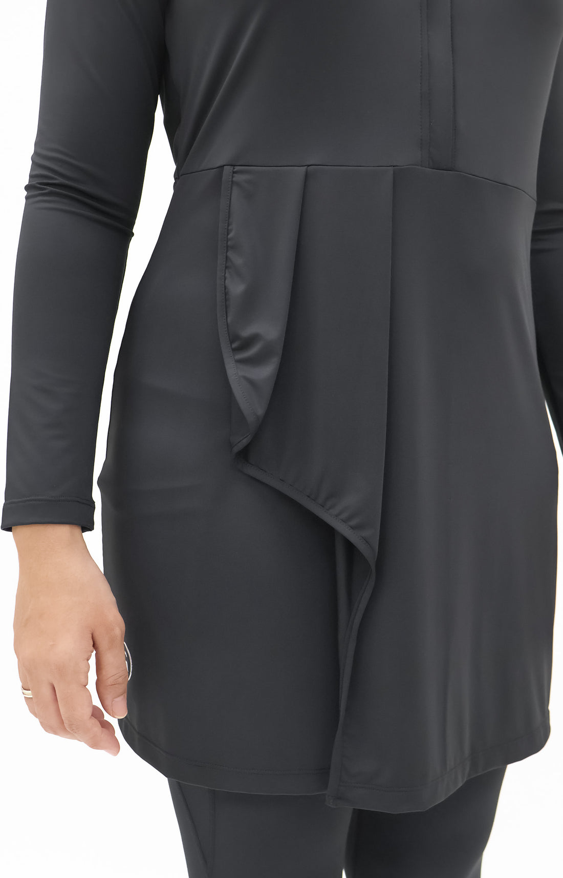Swimwear GLOWco Exclusive Island Pleats Swimwear in Black