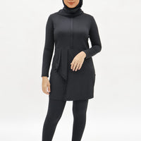 Swimwear GLOWco Exclusive Island Pleats Swimwear in Black