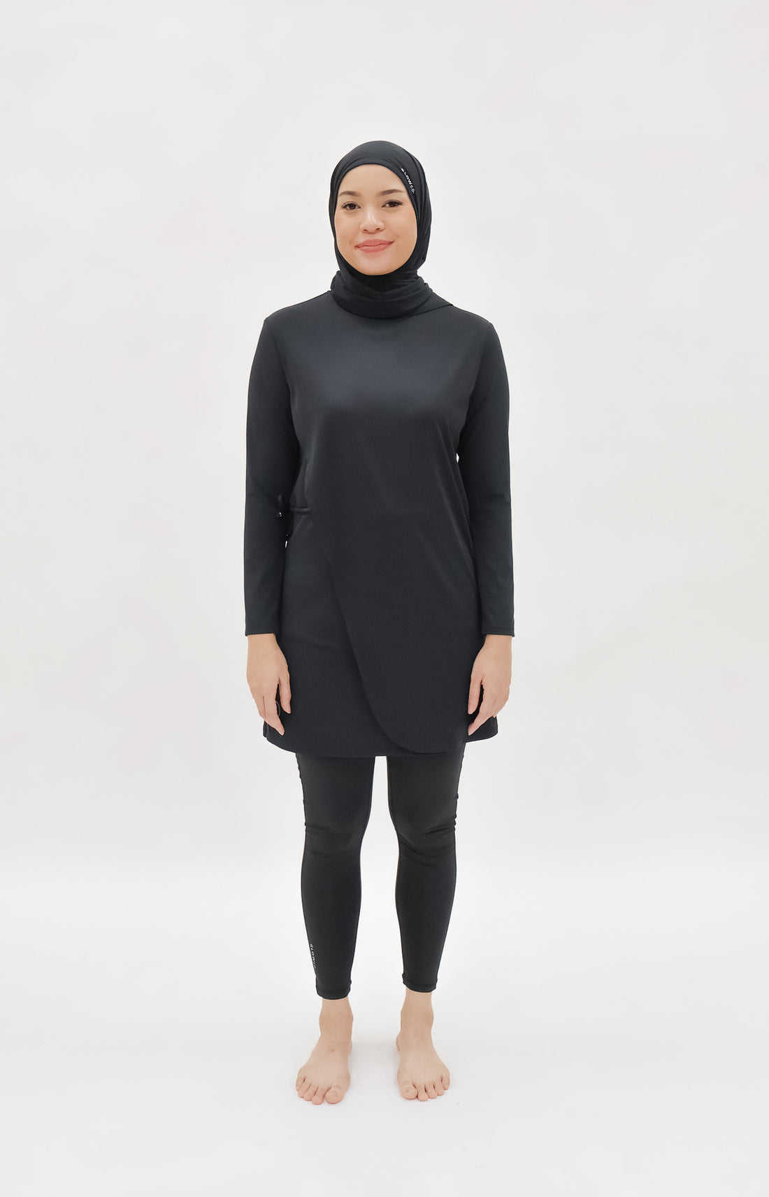 Swimwear GLOWco Exclusive Ocean Drape Swimwear in Black