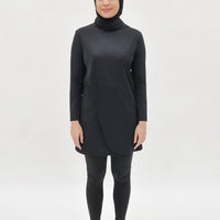 Swimwear GLOWco Exclusive Ocean Drape Swimwear in Black