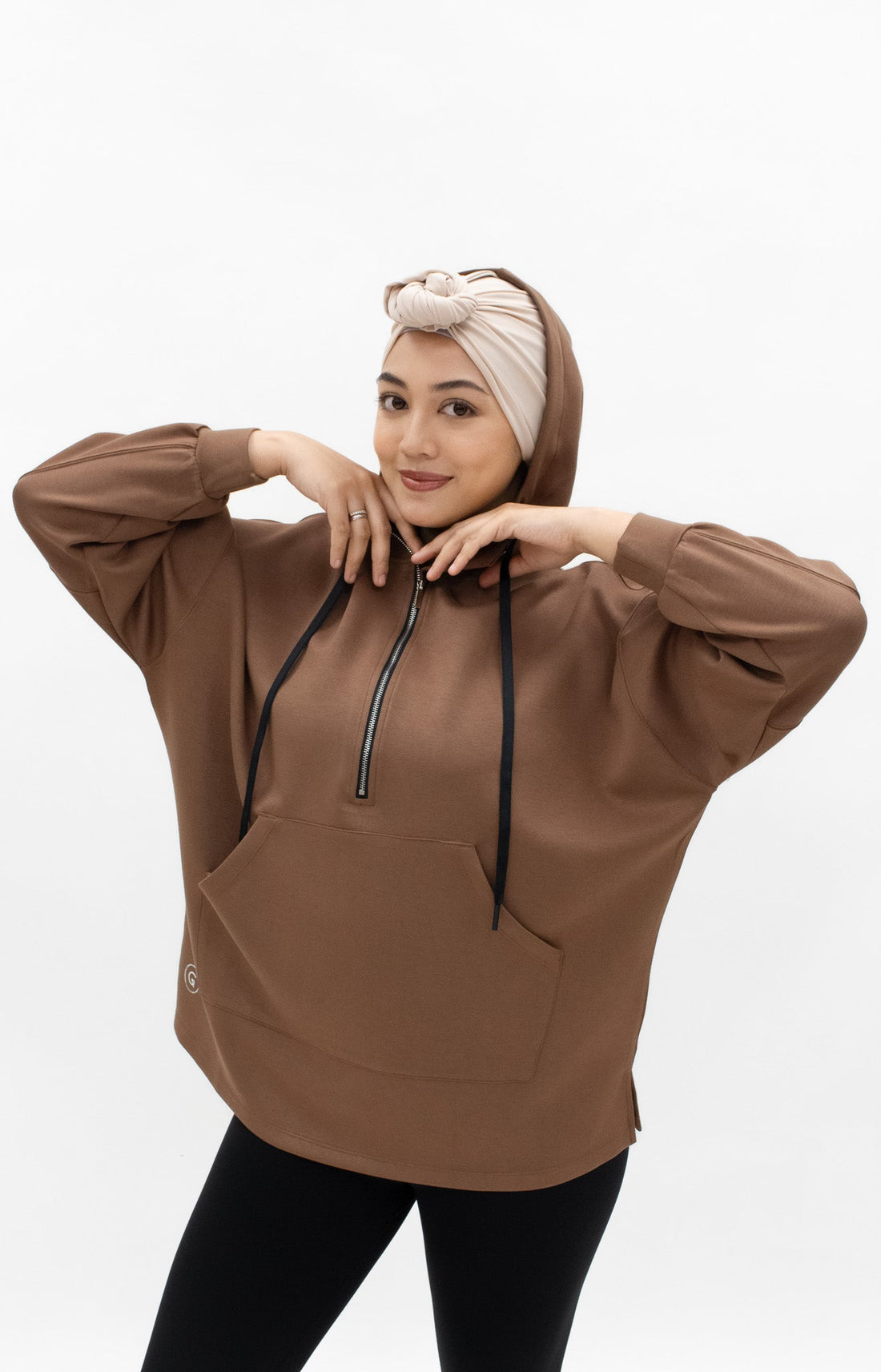 Tops GLOWco Exclusive Oversized Hoodie in Chestnut