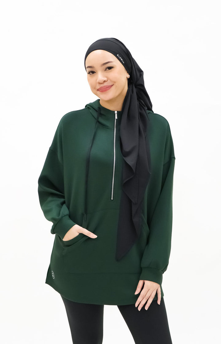Tops GLOWco Exclusive Oversized Hoodie in Emerald