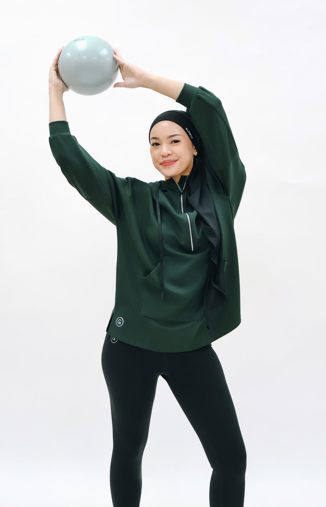 Tops GLOWco Exclusive Oversized Hoodie in Emerald
