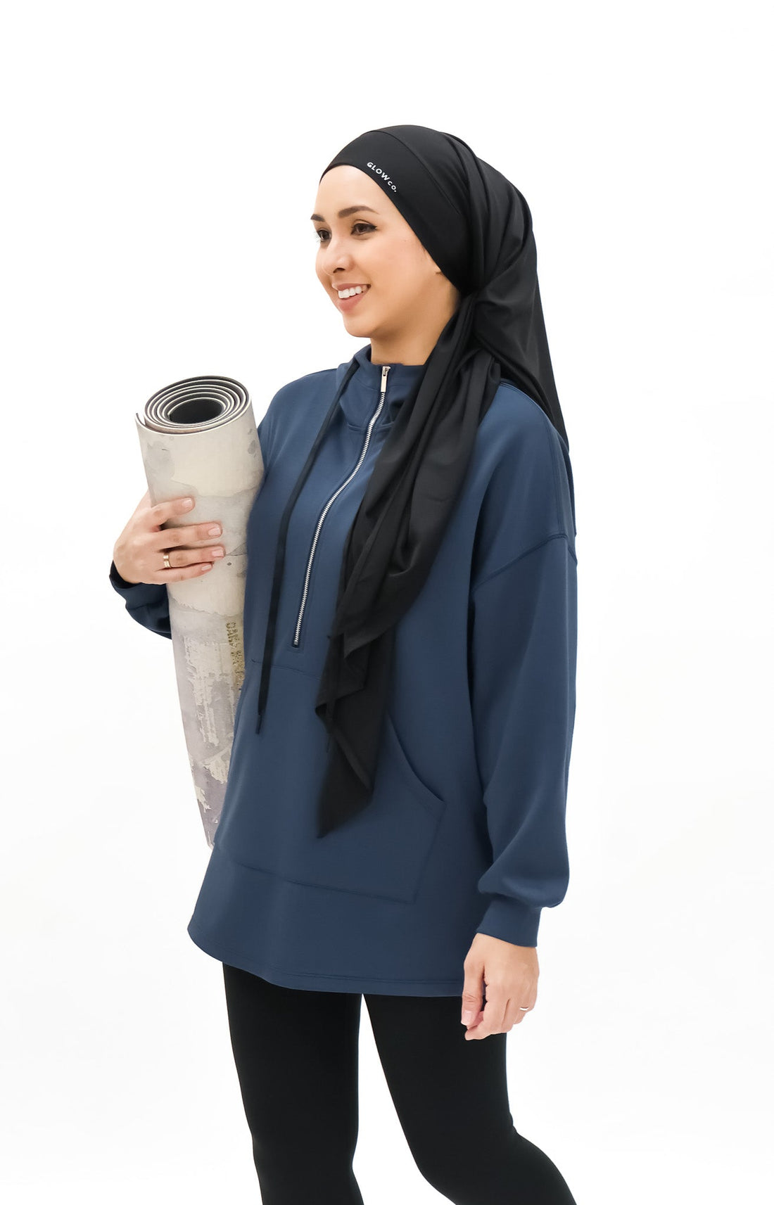 Tops GLOWco Exclusive Oversized Hoodie in French Navy