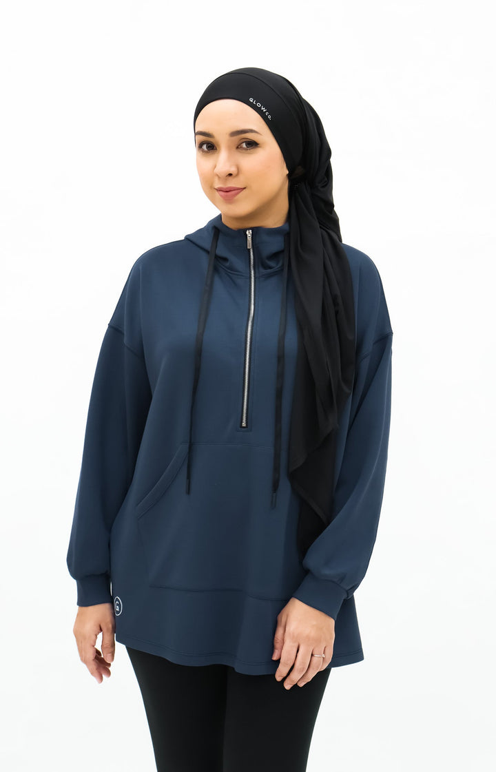 Tops GLOWco Exclusive Oversized Hoodie in French Navy