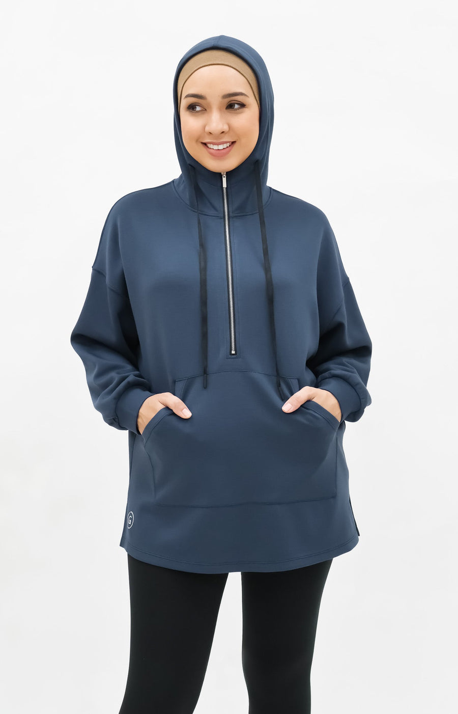 Tops GLOWco Exclusive Oversized Hoodie in French Navy