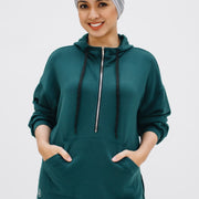 Tops GLOWco Exclusive Oversized Hoodie in Teal