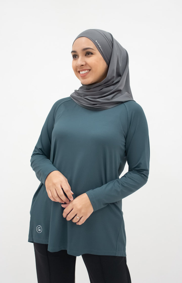 Tops GLOWco Exclusive Pleated Top in Space Blue