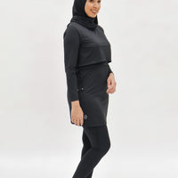 Swimwear GLOWco Exclusive Seaside Layered Swimwear in Black