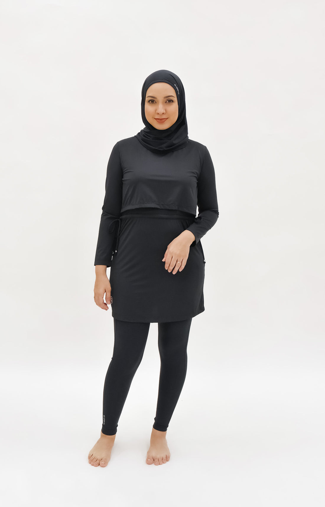 Swimwear GLOWco Exclusive Seaside Layered Swimwear in Black