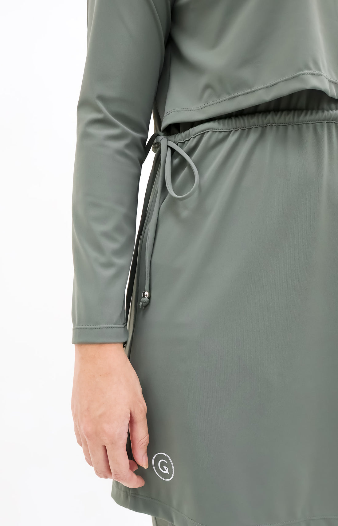 Swimwear GLOWco Exclusive Seaside Layered Swimwear in Sage Green