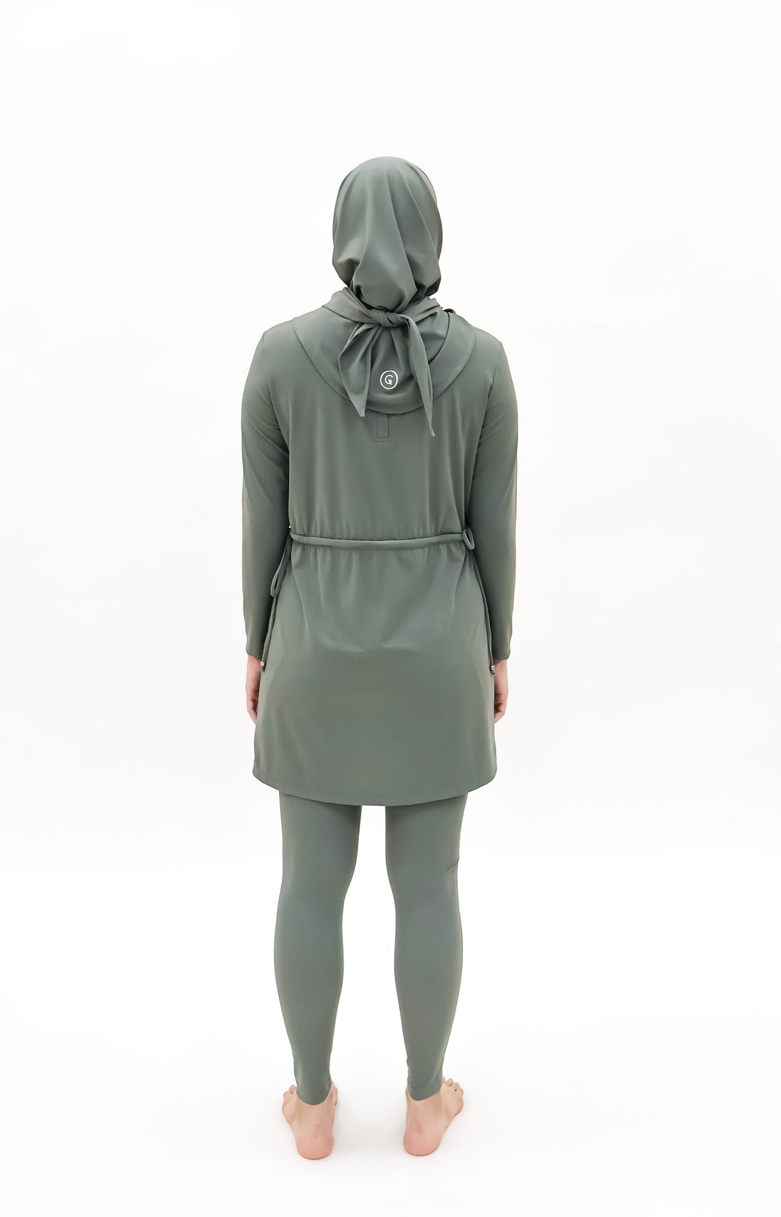 Swimwear GLOWco Exclusive Seaside Layered Swimwear in Sage Green