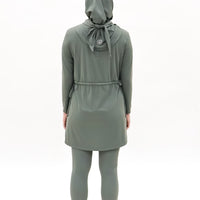 Swimwear GLOWco Exclusive Seaside Layered Swimwear in Sage Green