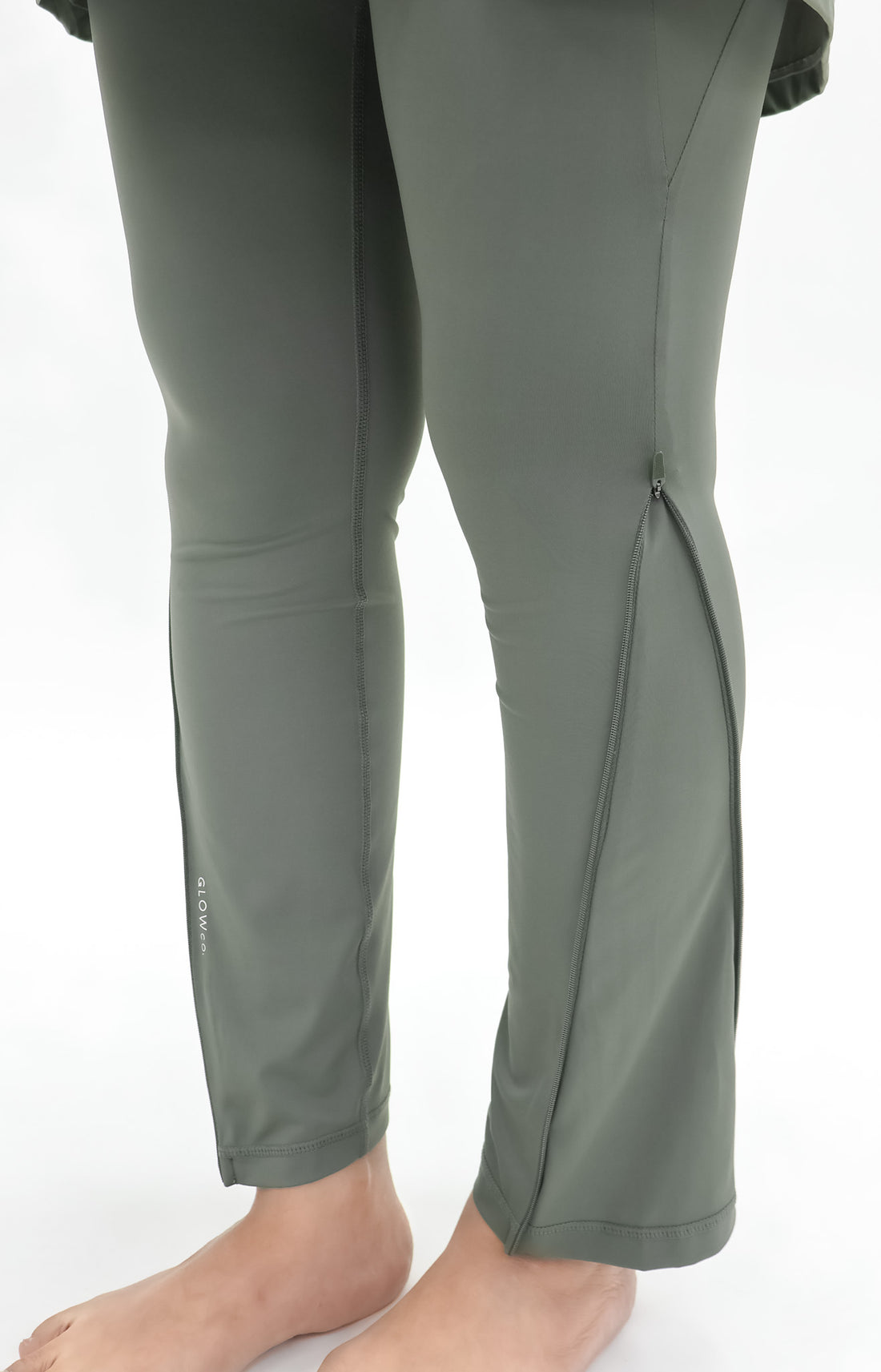 Swimwear GLOWco Exclusive Seaside Layered Swimwear in Sage Green
